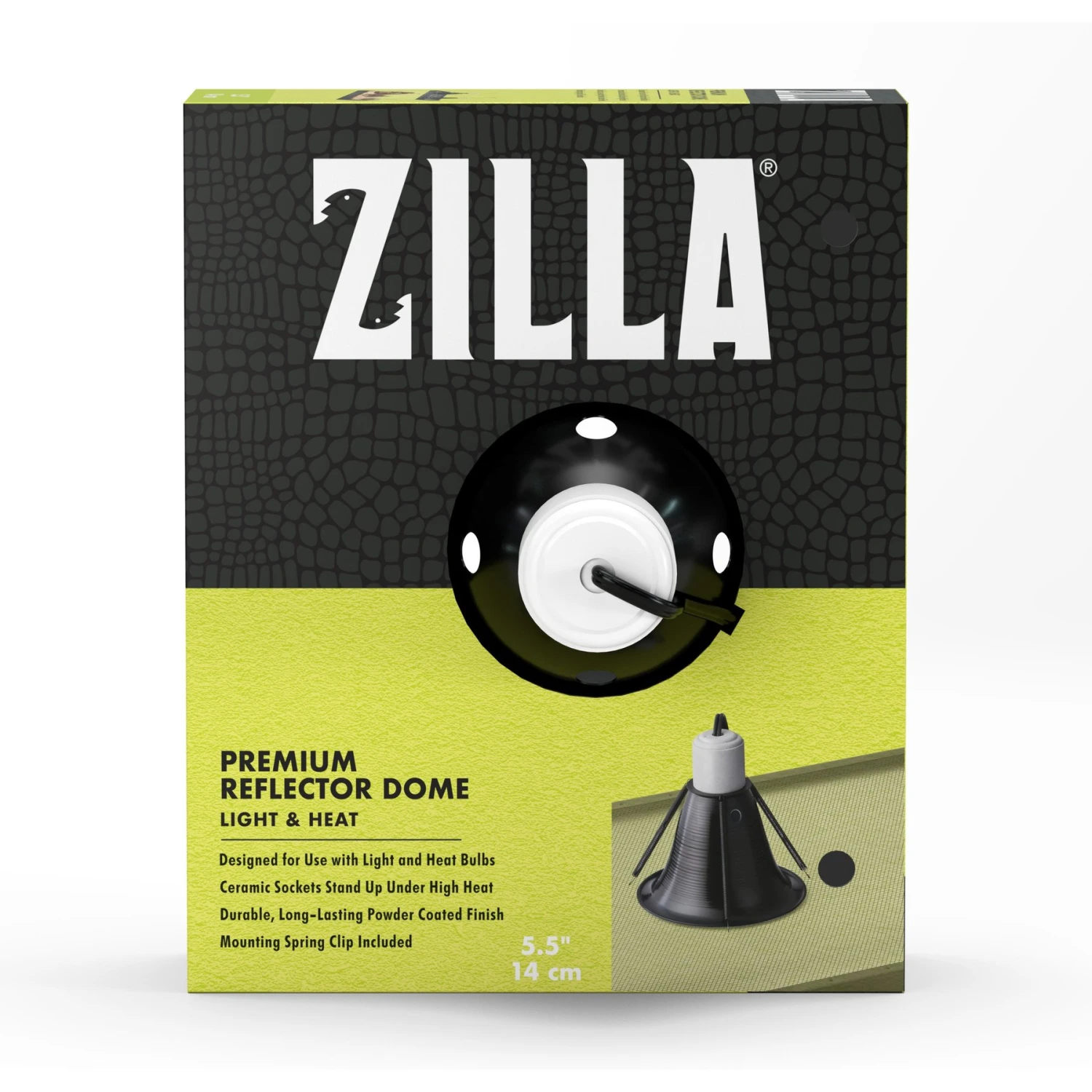 Zilla Premium Reflector Light & Heat Black Ceramic Dome Lighting Fixture - Image 4