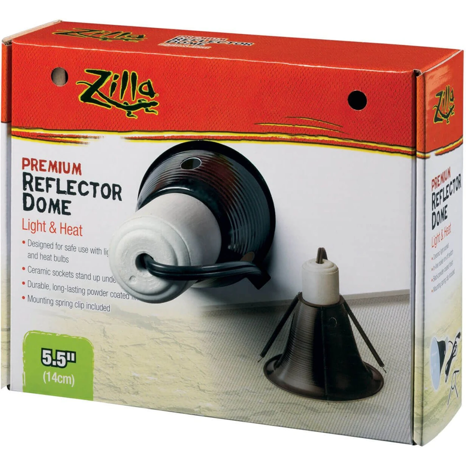 Zilla Premium Reflector Light & Heat Black Ceramic Dome Lighting Fixture - Image 7