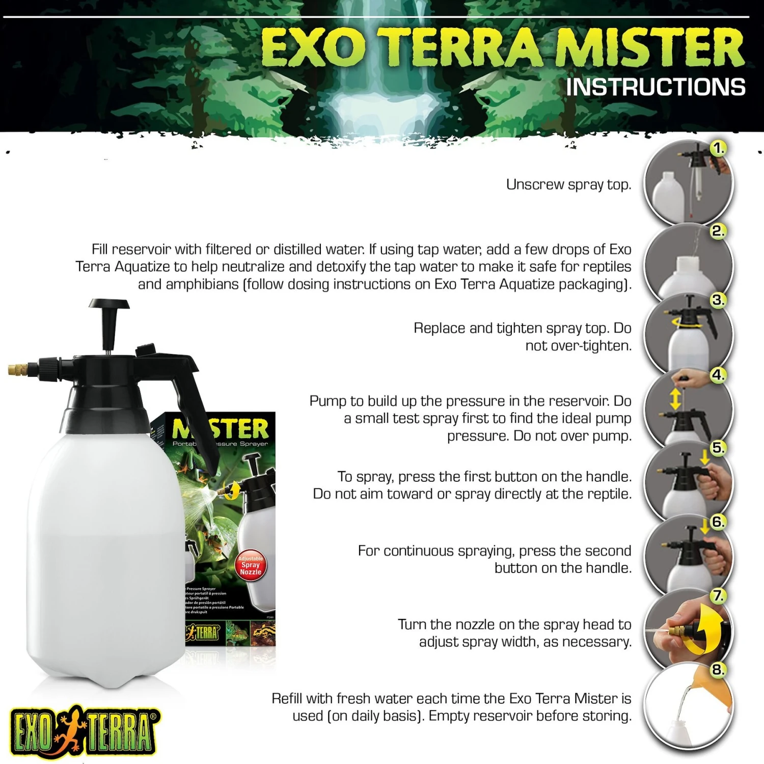 Exo Terra Mister Portable Pressure Sprayer - Image 3