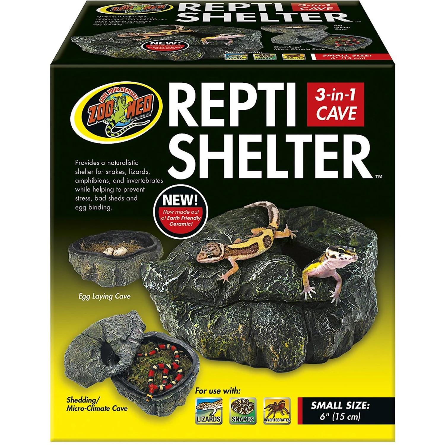 Zoo Med Reptile Shelter 3 In 1 Cave
