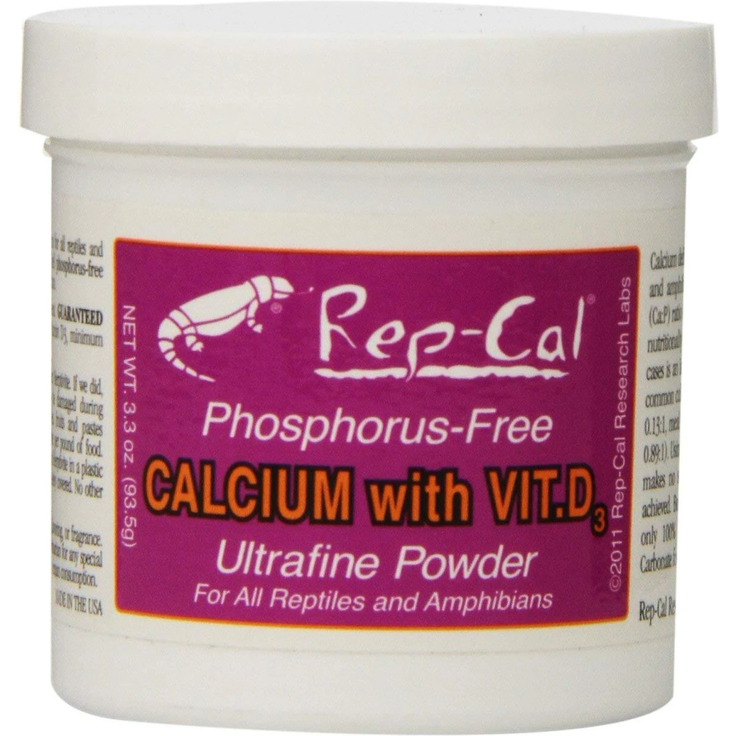 Rep-Cal Calcium With Vitamin D3 Ultrafine Powder Reptile Supplement
