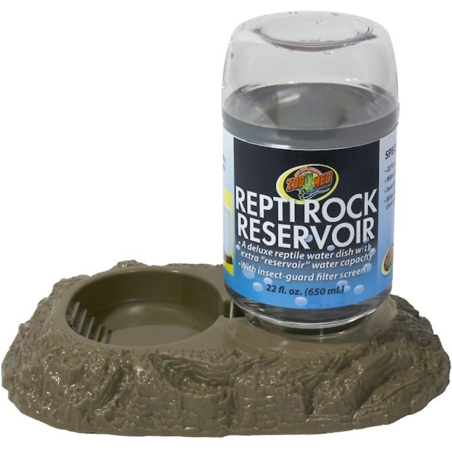 Zoo Med Repti Rock Reservoir Reptile Water Bottle, 22-oz Bottle