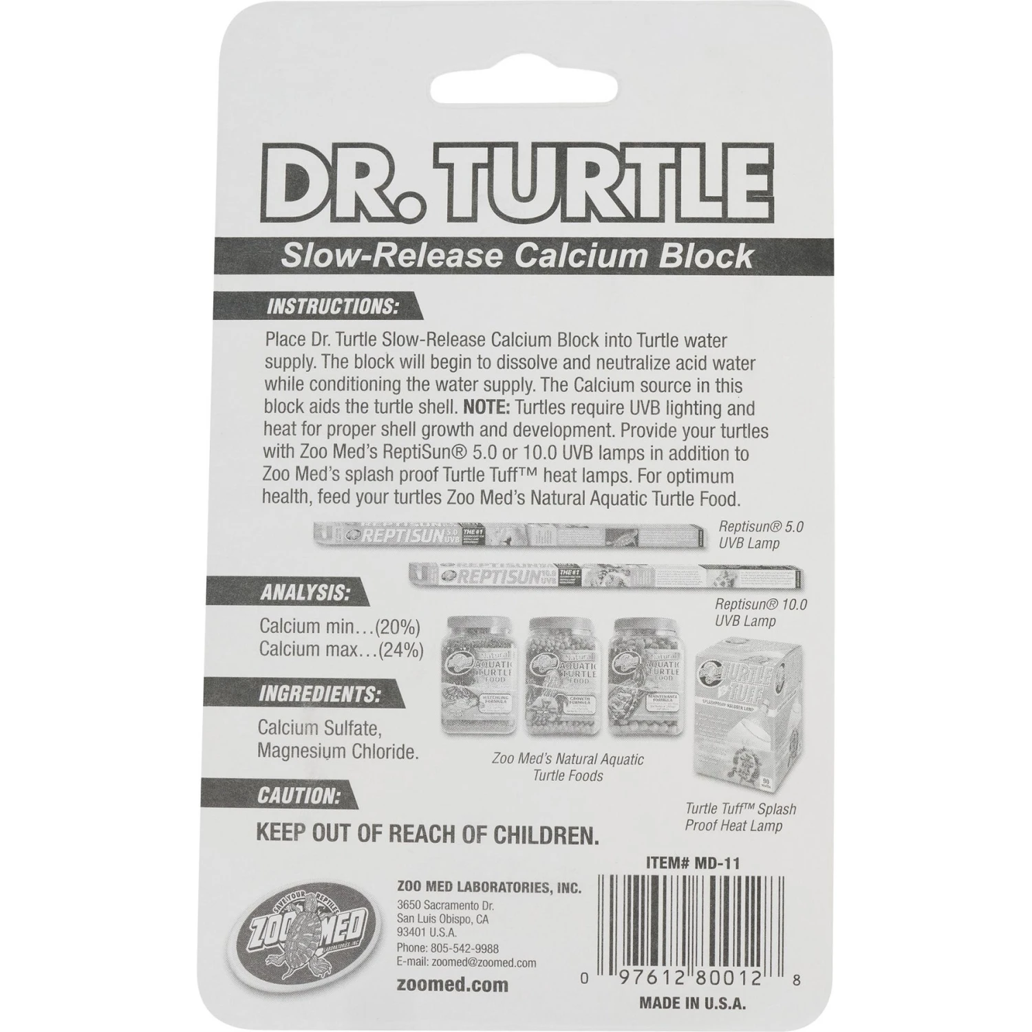 Zoo Med Dr. Turtle Slow-Release Calcium Block Turtle Supplement - Image 2
