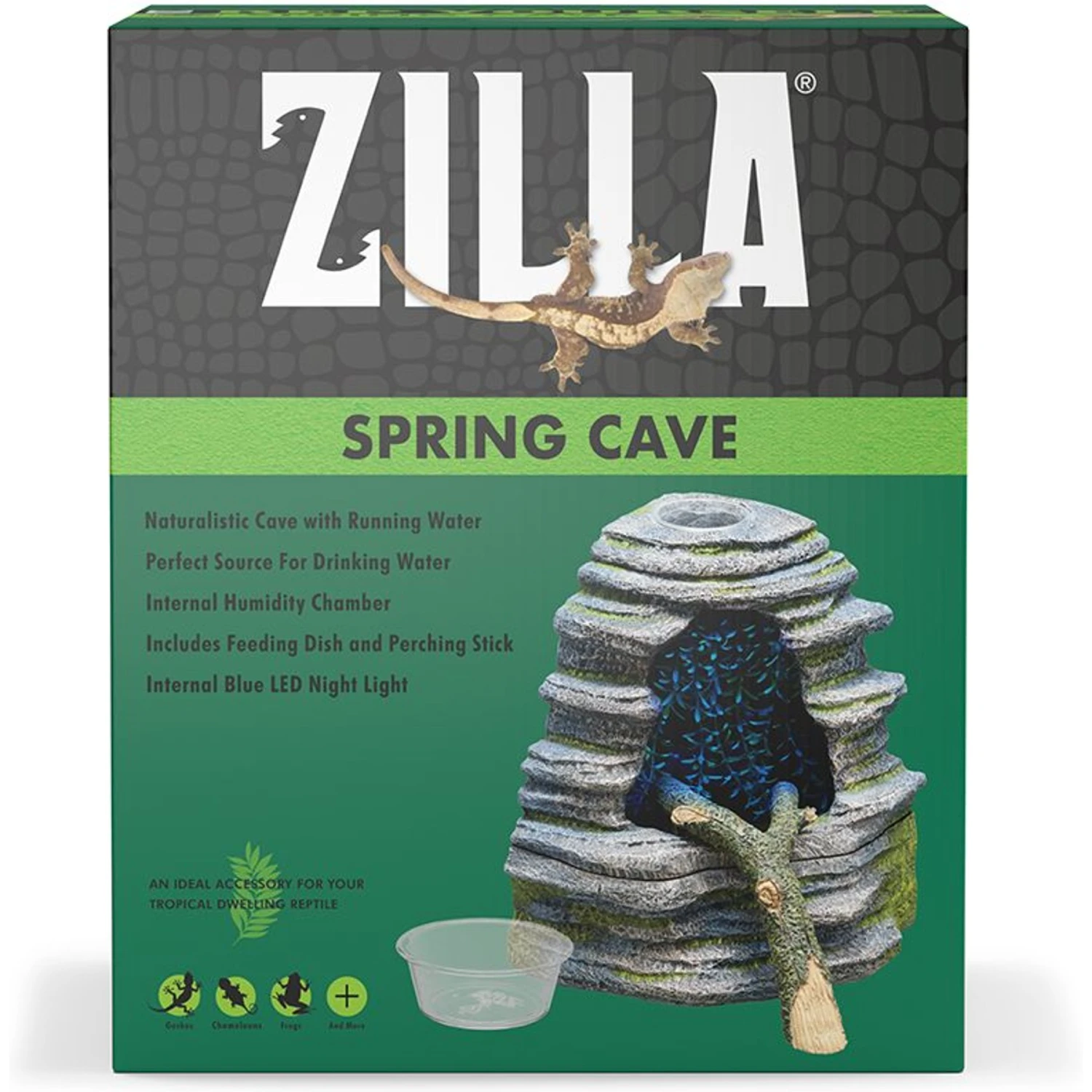 Zilla Spring Cave Decor With Blue LED Rain Chamber - Image 3