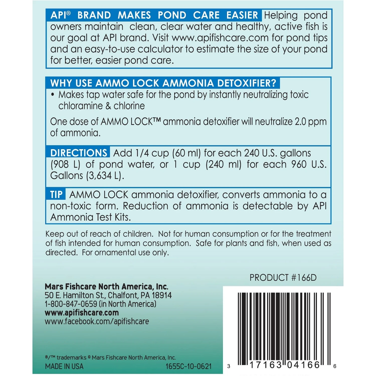 API Pond Ammo-Lock Pond Water Ammonia Detoxifier - Image 2