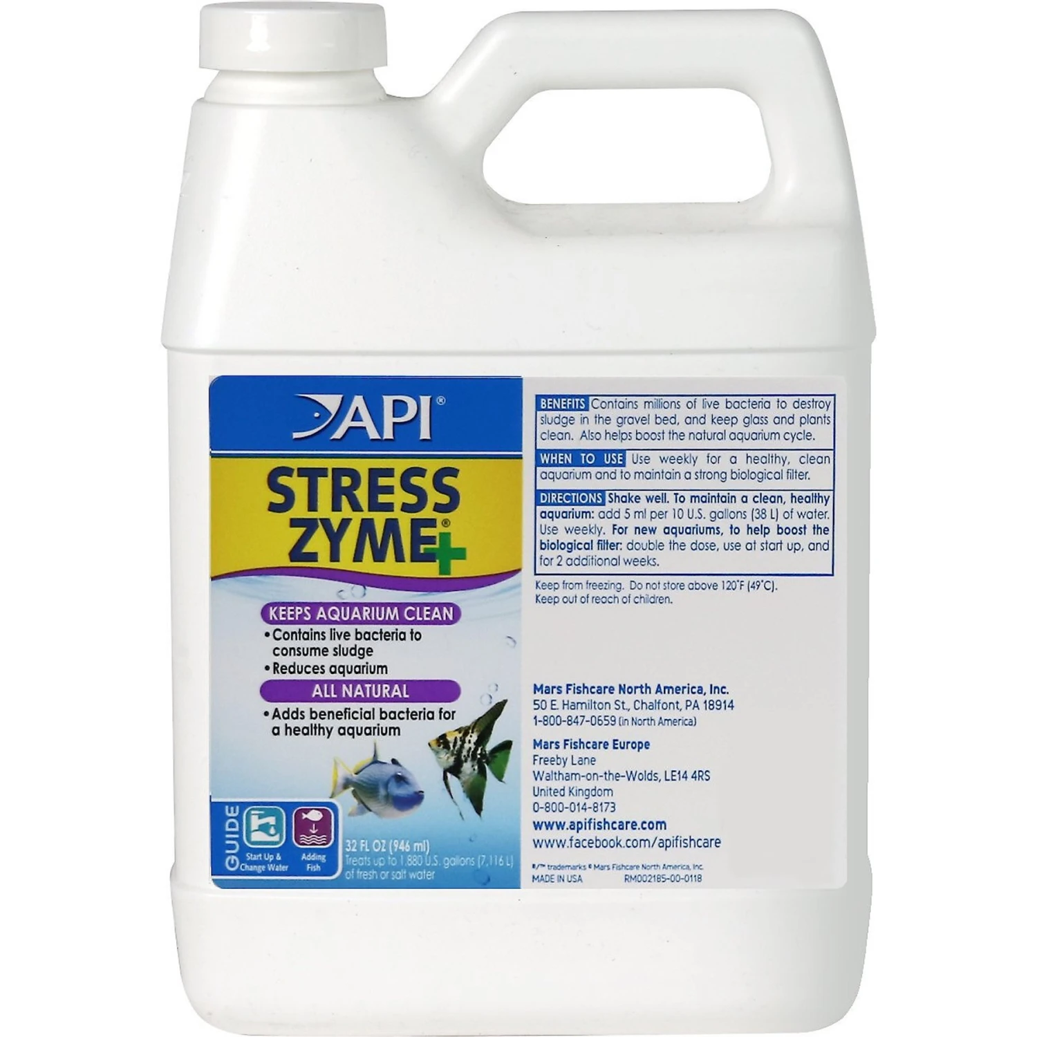 API Stress Zyme Freshwater & Saltwater Aquarium Cleaning Solution