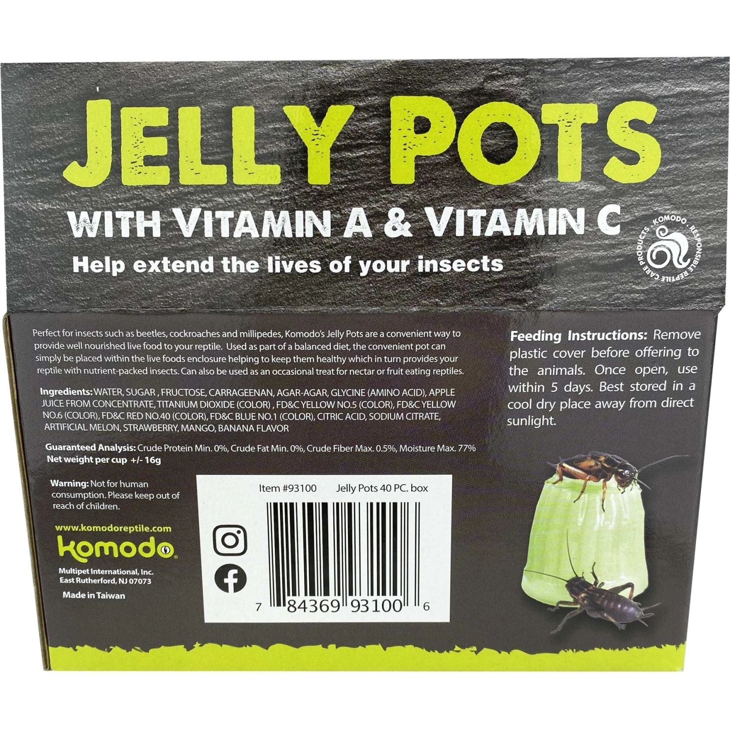 Komodo Jelly Pots Reptile Food - Image 3