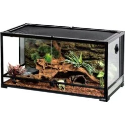REPTI ZOO Double Hinge Glass Reptile Terrarium