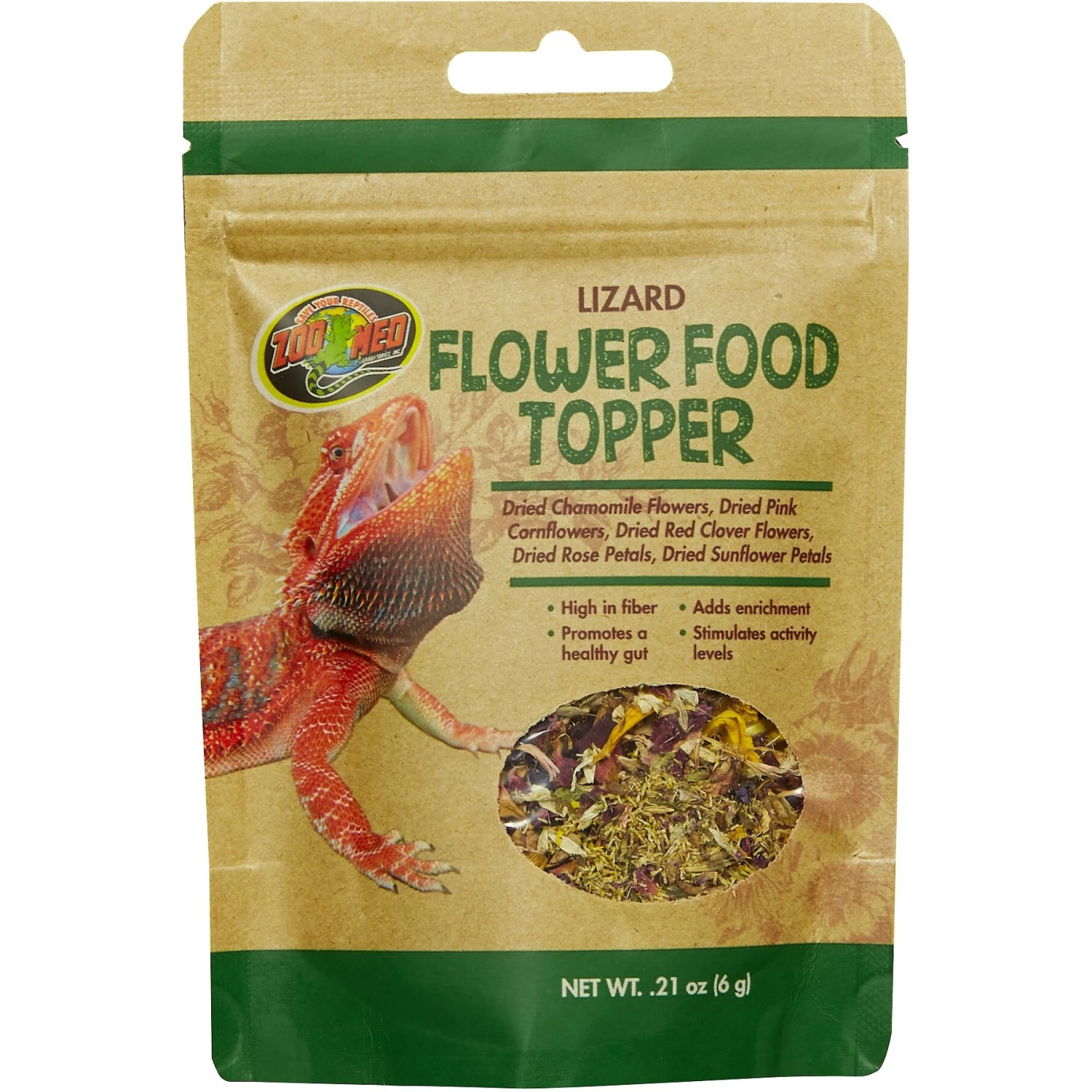 Zoo Med Lizard Flower Food Topper, 6-g Bag