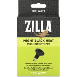 Zilla Night Black Incandescent Reptile Terrarium Spot Lamp