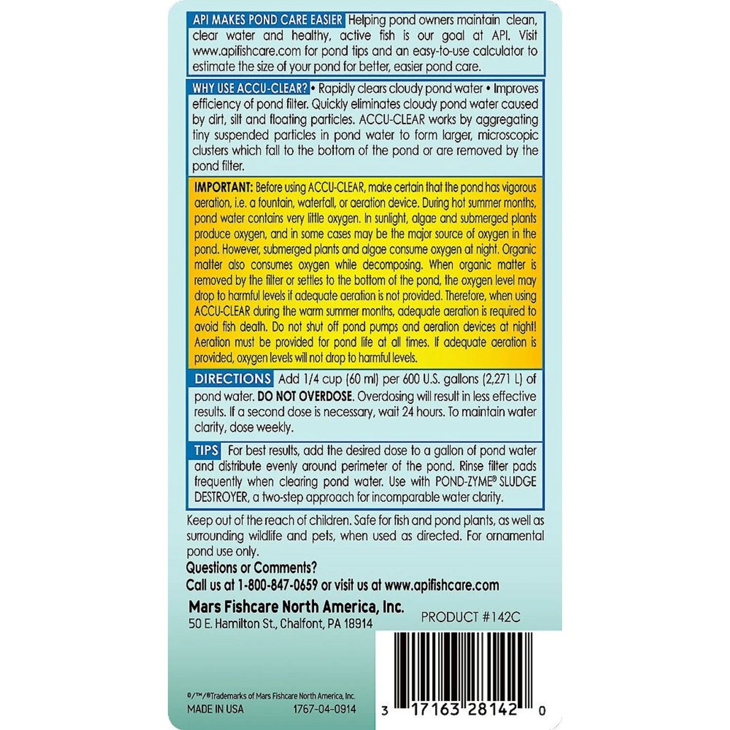 API Pond Accu-Clear Clarifier & API Pond Algaefix Algae Control Solution - Image 3