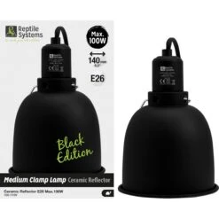 Reptile Systems Ceramic Reptile Clamp Lamp, Black