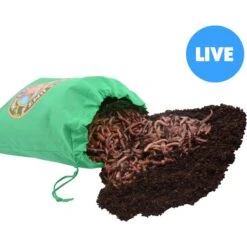 Uncle Jim's Worm Farm Super Red European Night Crawler Reptile & Fish Food