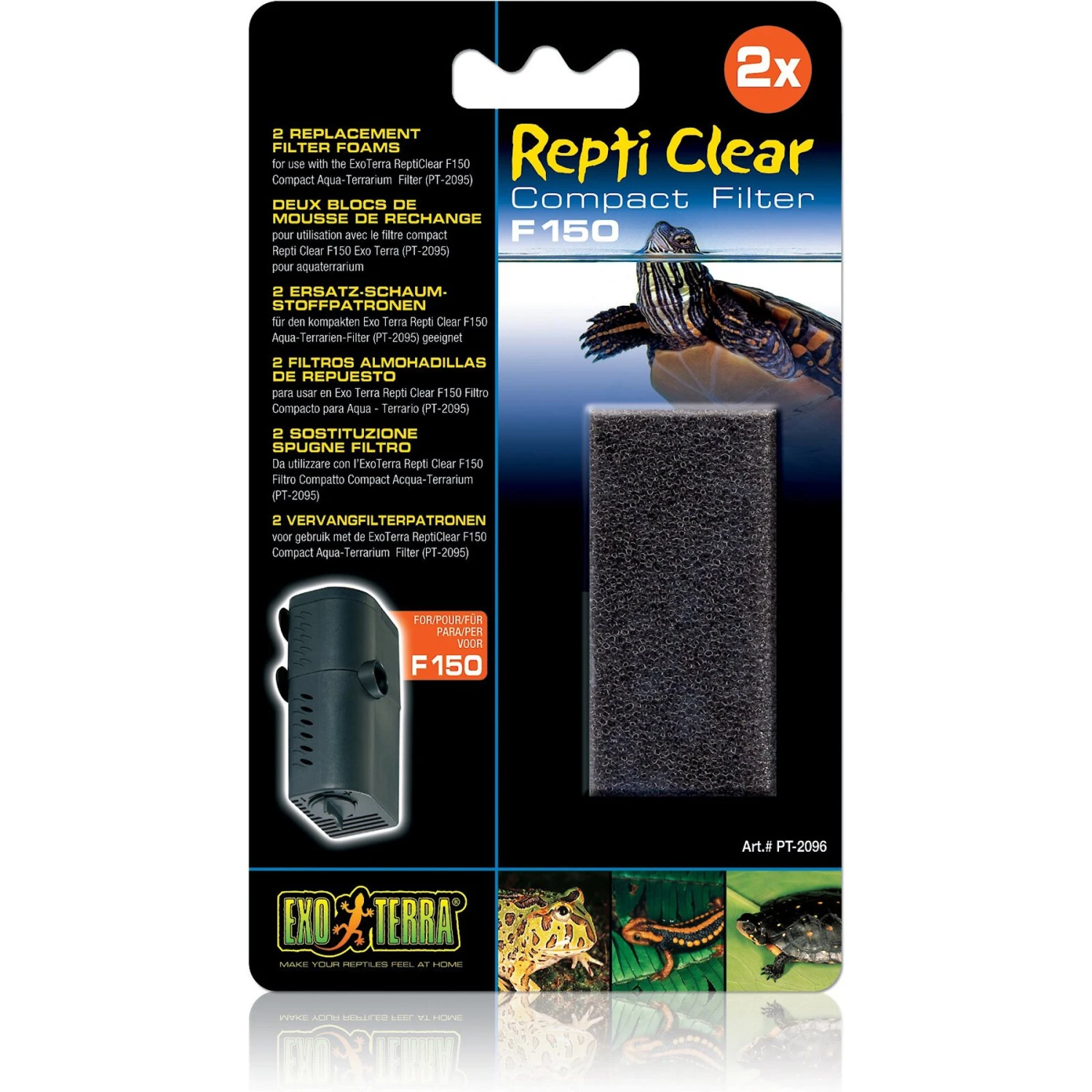 Exo Terra Repti Clear Foam Filter Media, 2 Count