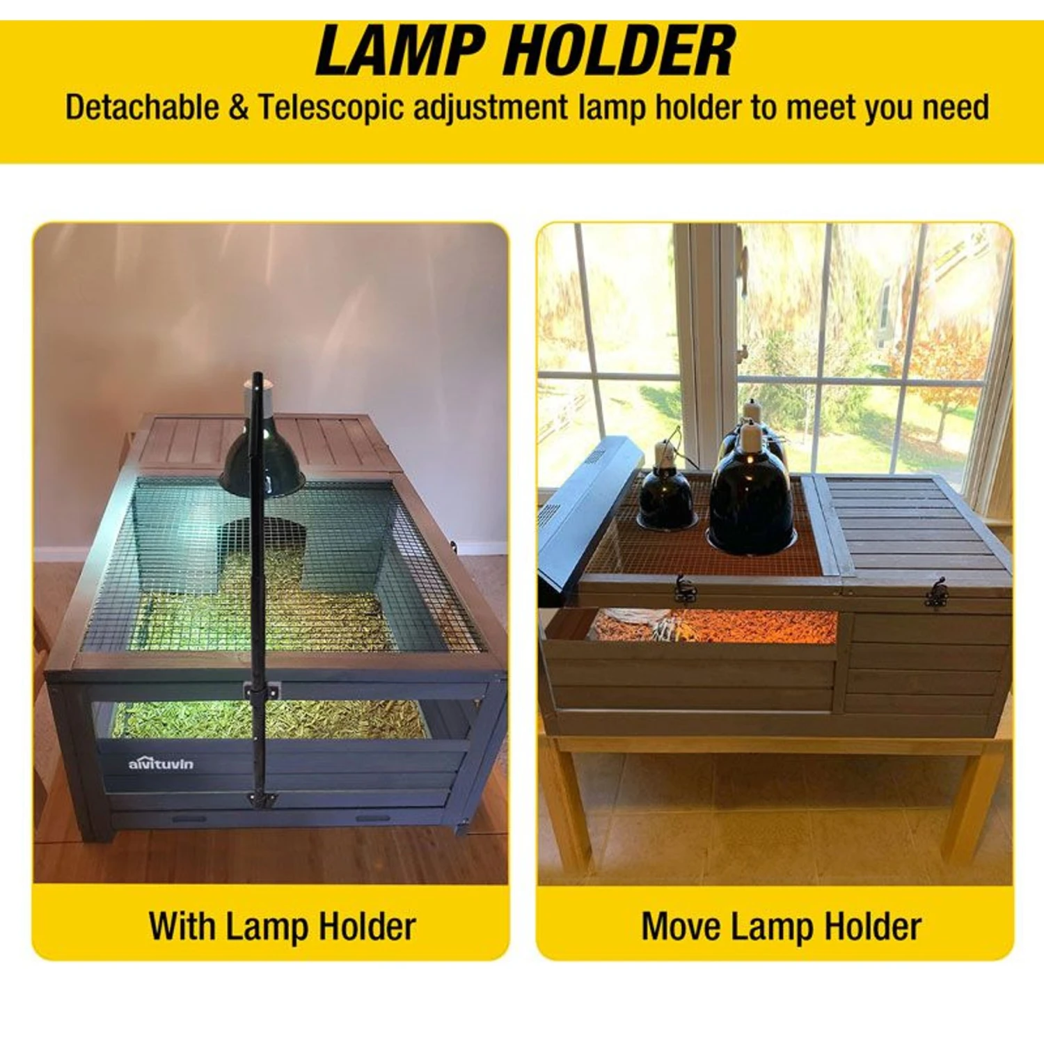 Aivituvin 12.4-in Indoor & Outdoor Wood Tortoise House - Image 6