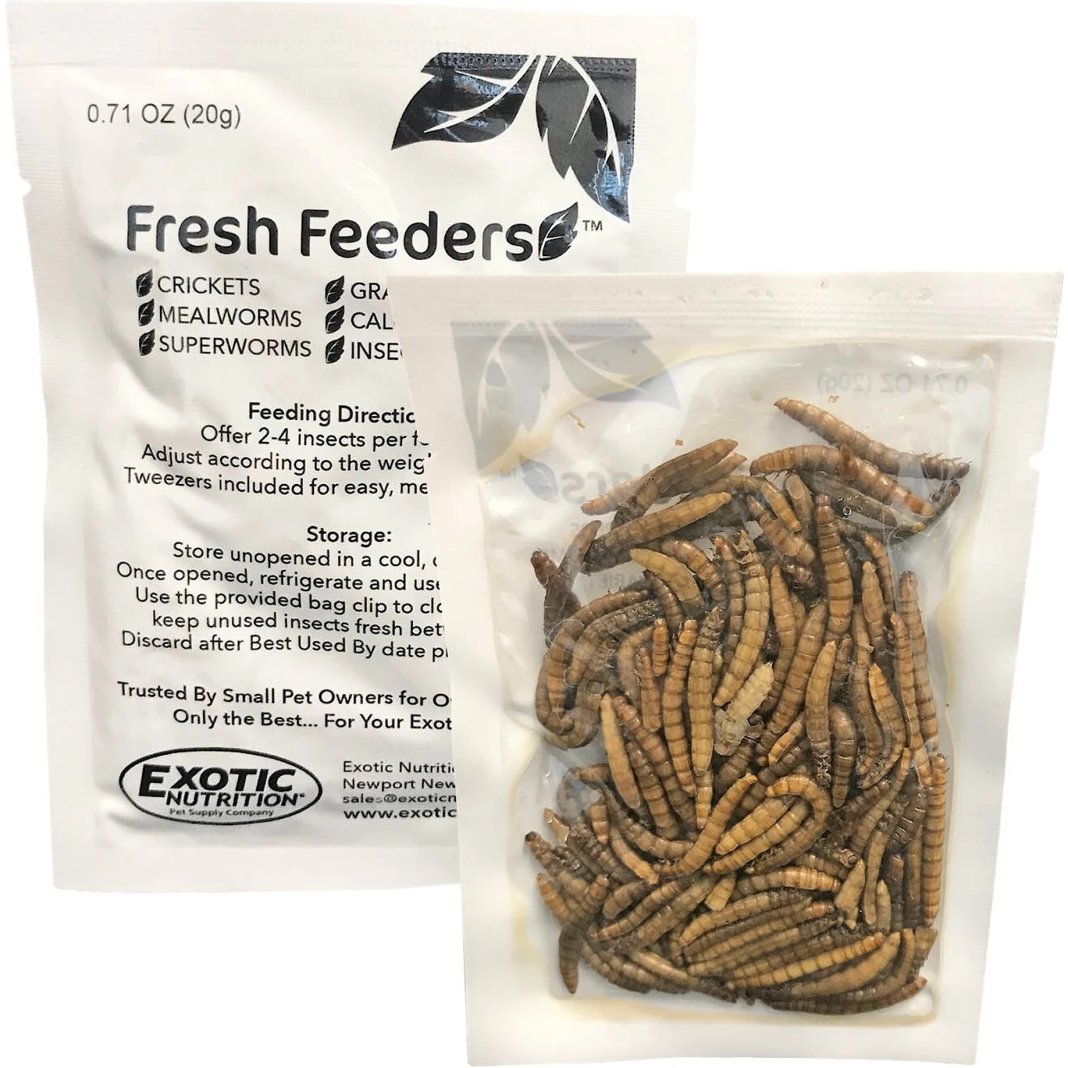 Exotic Nutrition Fresh Feeders Mealworms Reptile Food, 5-oz Box - Image 2