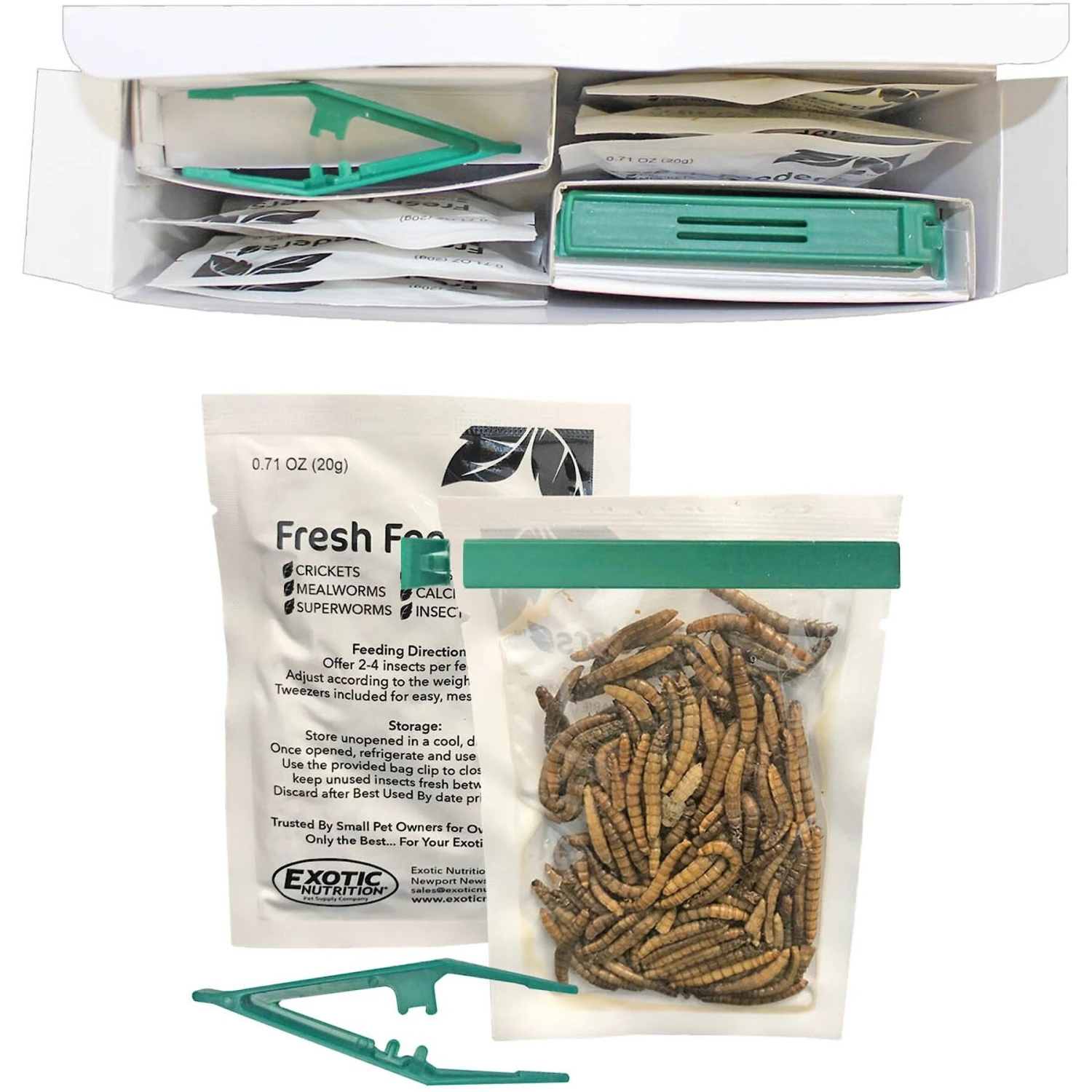 Exotic Nutrition Fresh Feeders Mealworms Reptile Food, 5-oz Box - Image 3