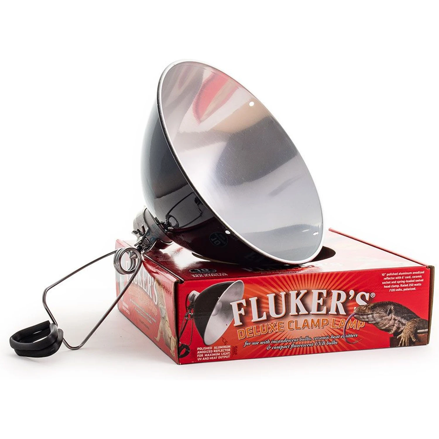 Fluker's 10-in Reptile Clamp Lamp & Switch
