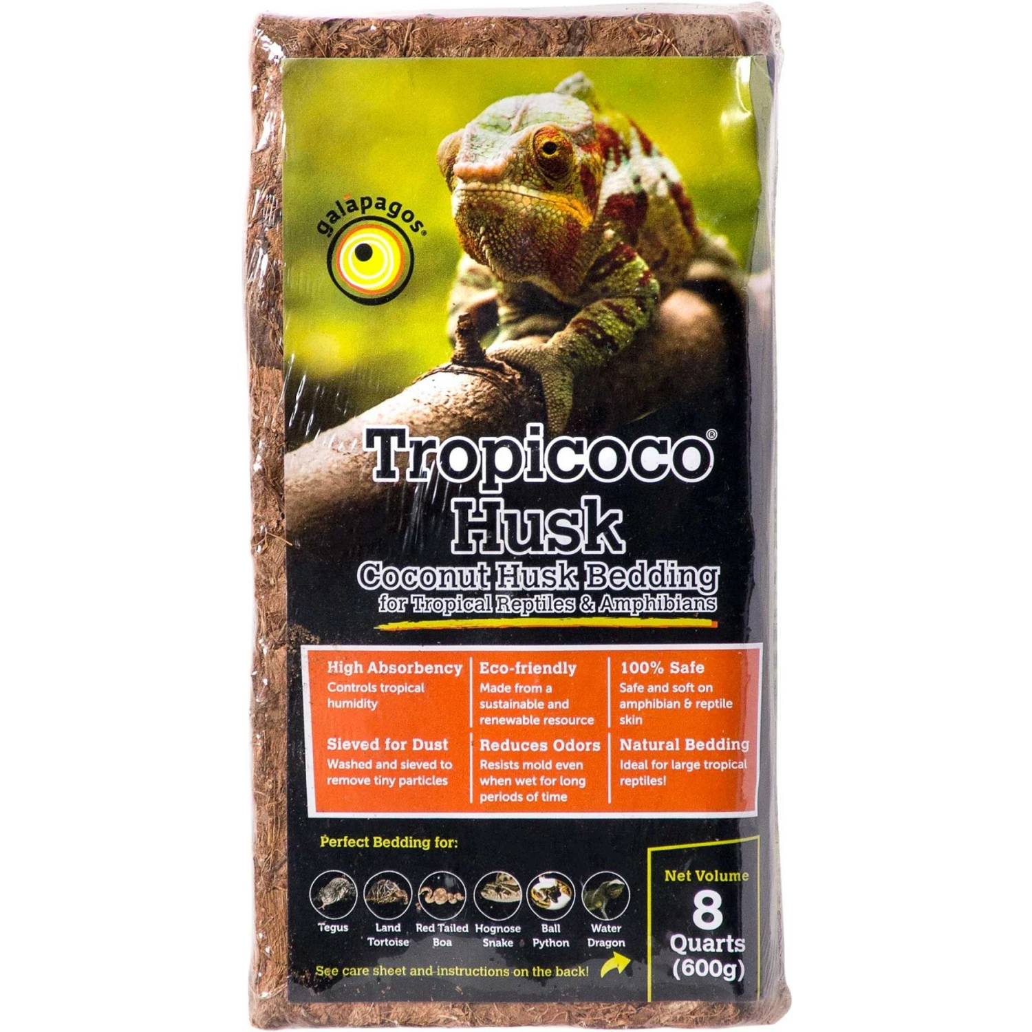 Galapagos Tropicoco Husk Coconut Reptile Bedding, 8-qt Bag