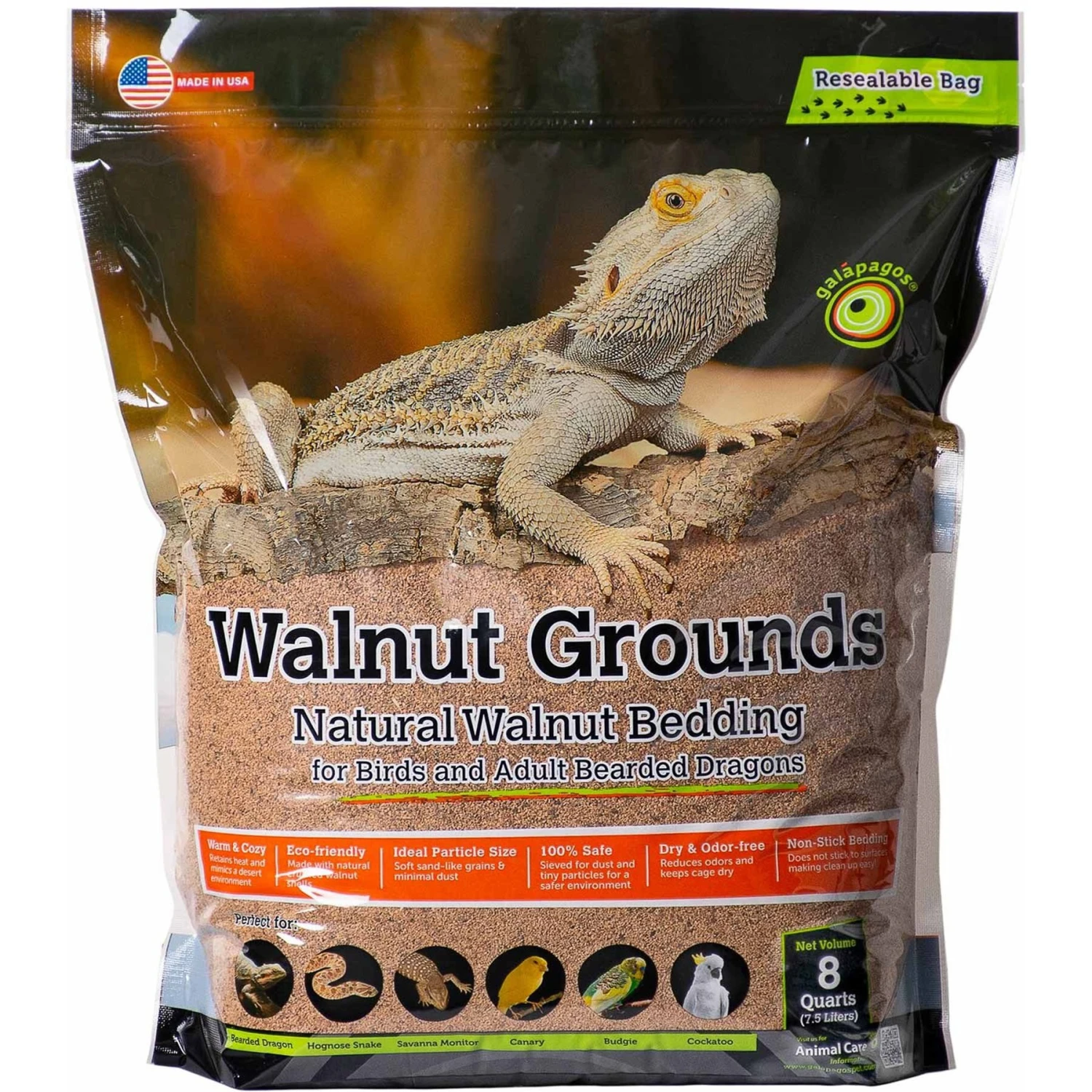 Galapagos Walnut Bedding Reptil Bedding, 8-qt Bag - Image 2