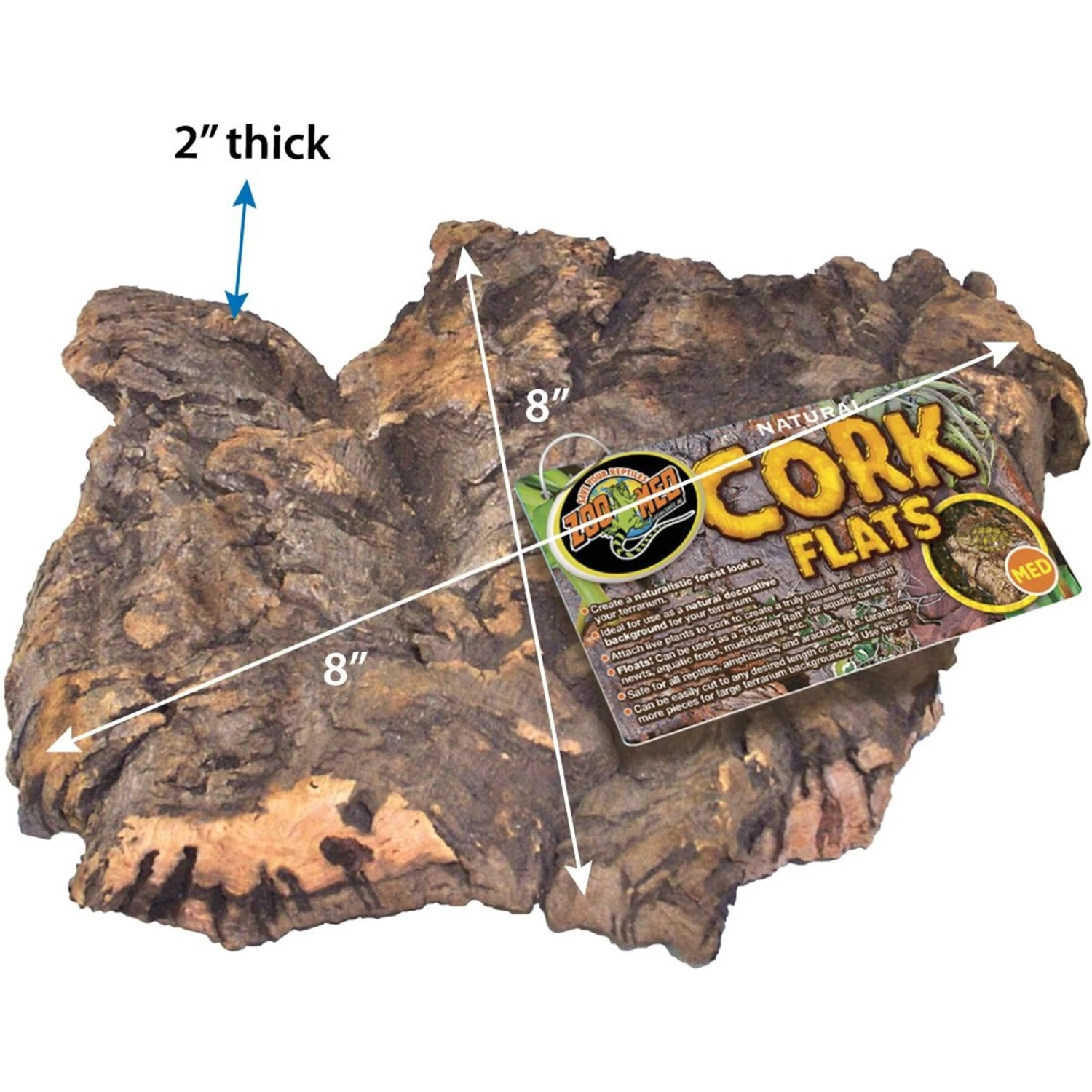 Zoo Med Natural Cork Flats Reptile Hideout - Image 2