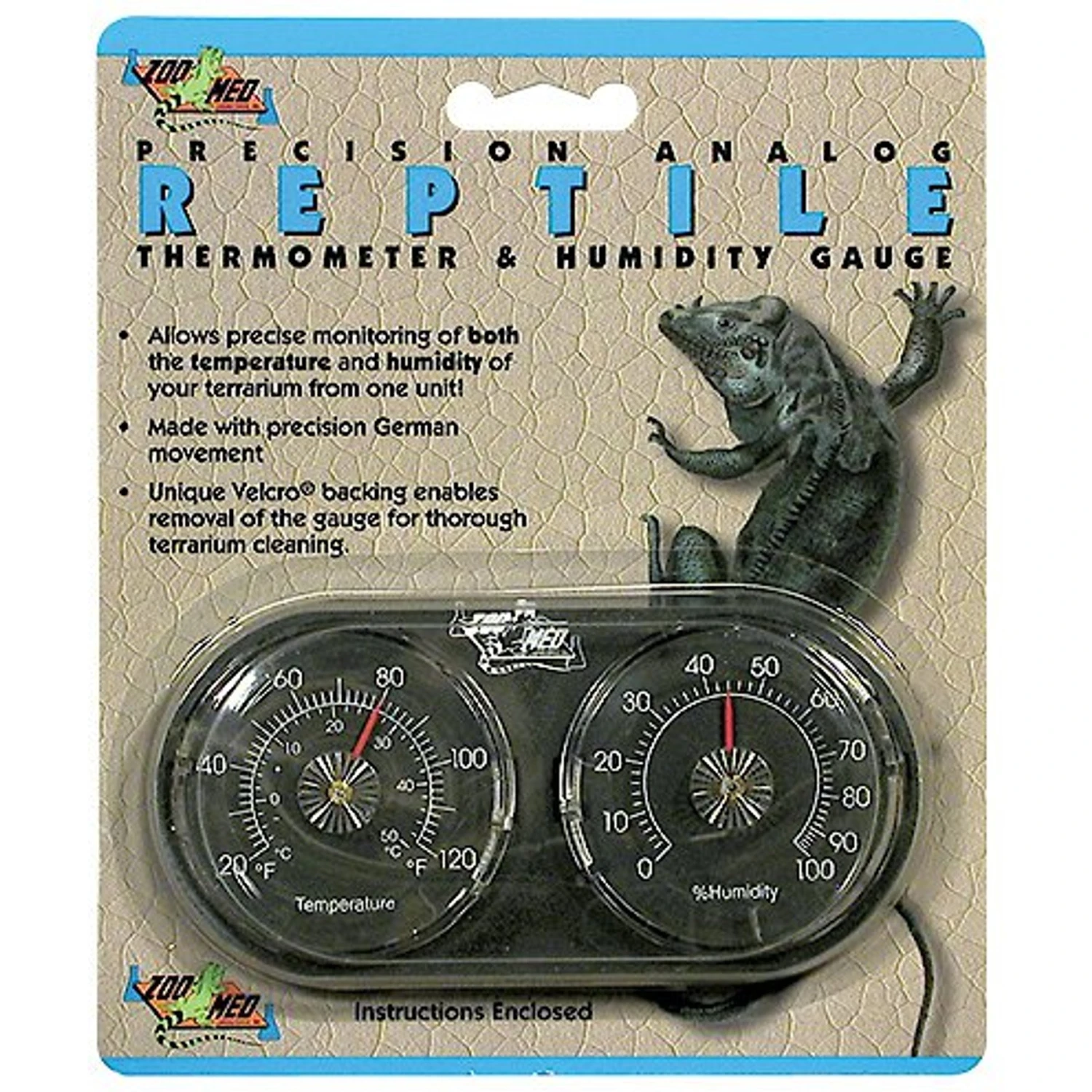 Zoo Med Precision Analog Thermometer & Humidity Gauge