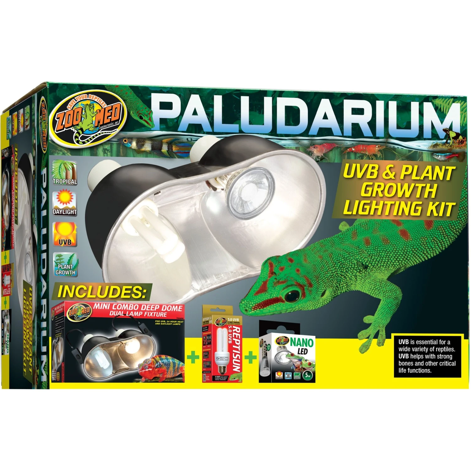 Zoo Med Paludarium UVB & Plant Growth Lighting Kit