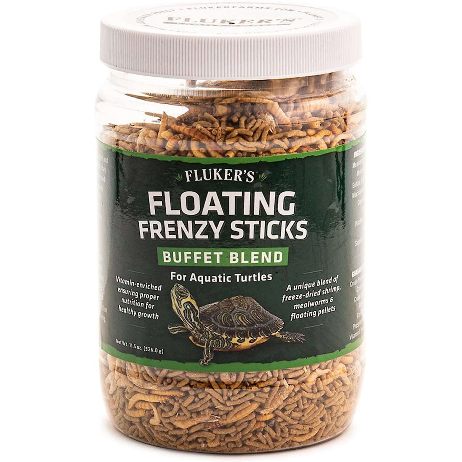 Fluker's Floating Frenzy Sticks Buffet Blend Aquatic Turtle Food, 11.5-oz - Image 2