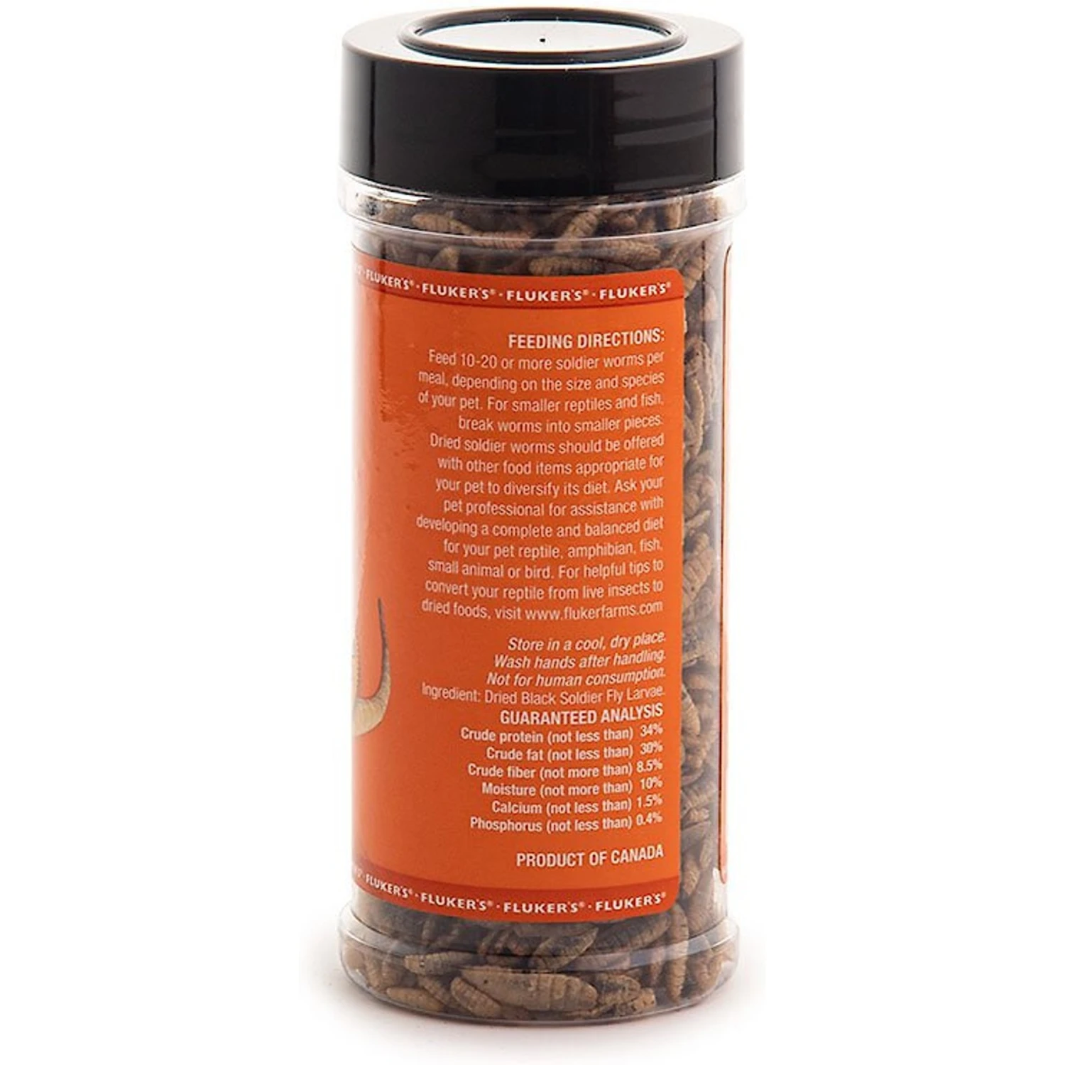 Fluker's Dried Soldierworms Reptile Food, 2.2-oz Bag - Image 3