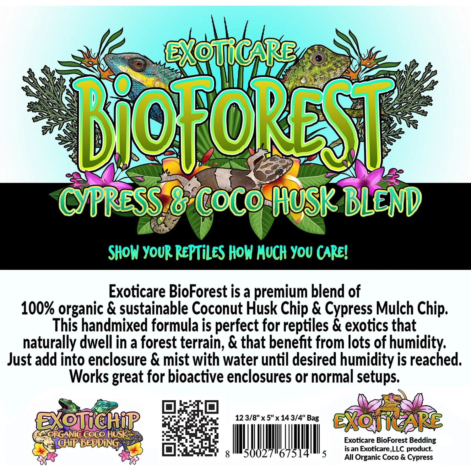 Exoticare Bioforest Cypress & Coco Husk Blend Reptile Bedding, 3-lb Bag - Image 3