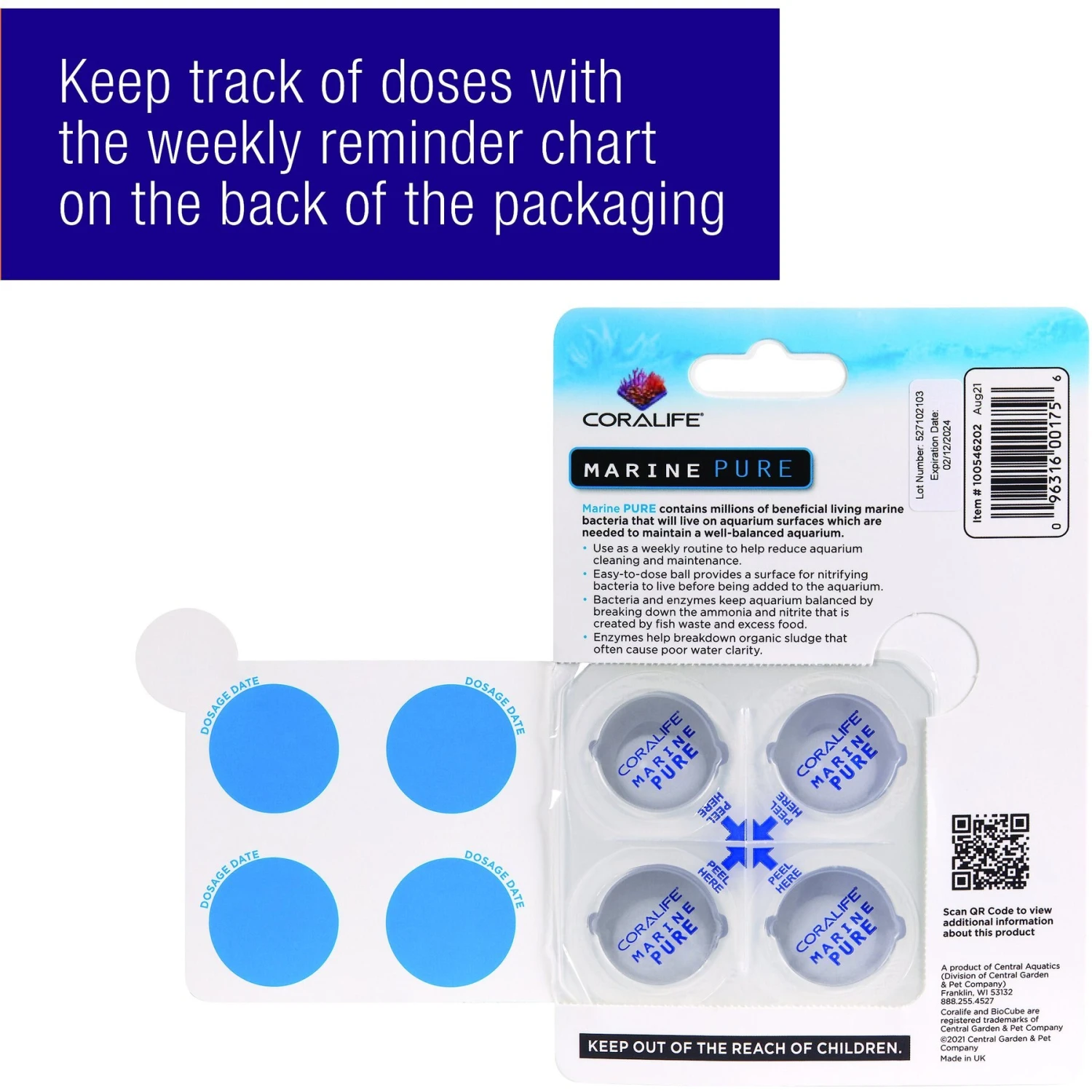 Coralife Marine PURE Water Care Bacteria Supplement, 4 Pack - Image 3