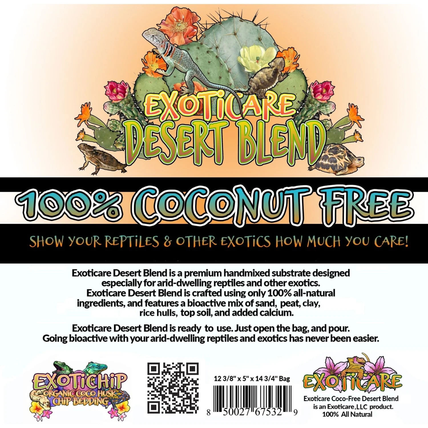 Exoticare Desert Blend Coconut Free Premium Reptile Substrate, 12-lb Bag - Image 2