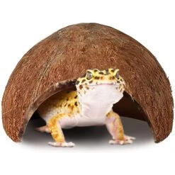 SunGrow Leopard Gecko & Ball Python Natural Hiding & Reptile Climbing Cave Basking & Tank Accessories, 3x5-in