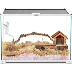 OiiBO Glass Reptile Tank Terrarium, 15-gal