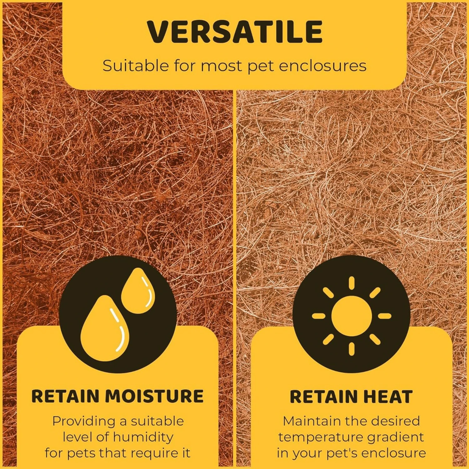 SunGrow Reptile Carpet Mat For Gecko & Hermit Crab, Coconut Fiber Substrate Bedding Terrarium Liner - Image 4