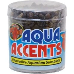 Zoo Med Aqua Accents Dark River Pebbles Decorative Substrate, 0.5-lb Bag