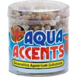 Zoo Med Aqua Accents Light River Pebbles Decorative Substrate, 0.5-lb Bag