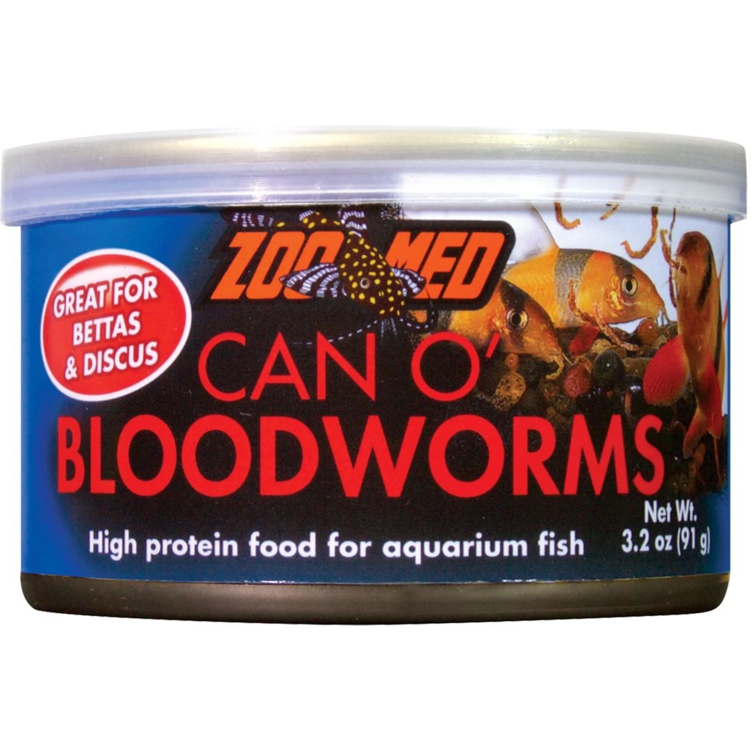 Zoo Med Can O' Bloodworms Food, 3.2-oz Can