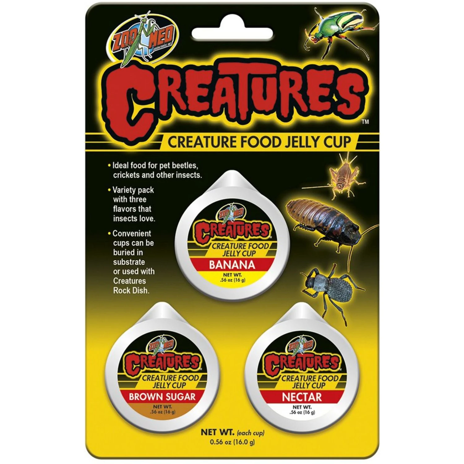 Zoo Med Creatures Reptile Food Jelly Cup, 3 Count