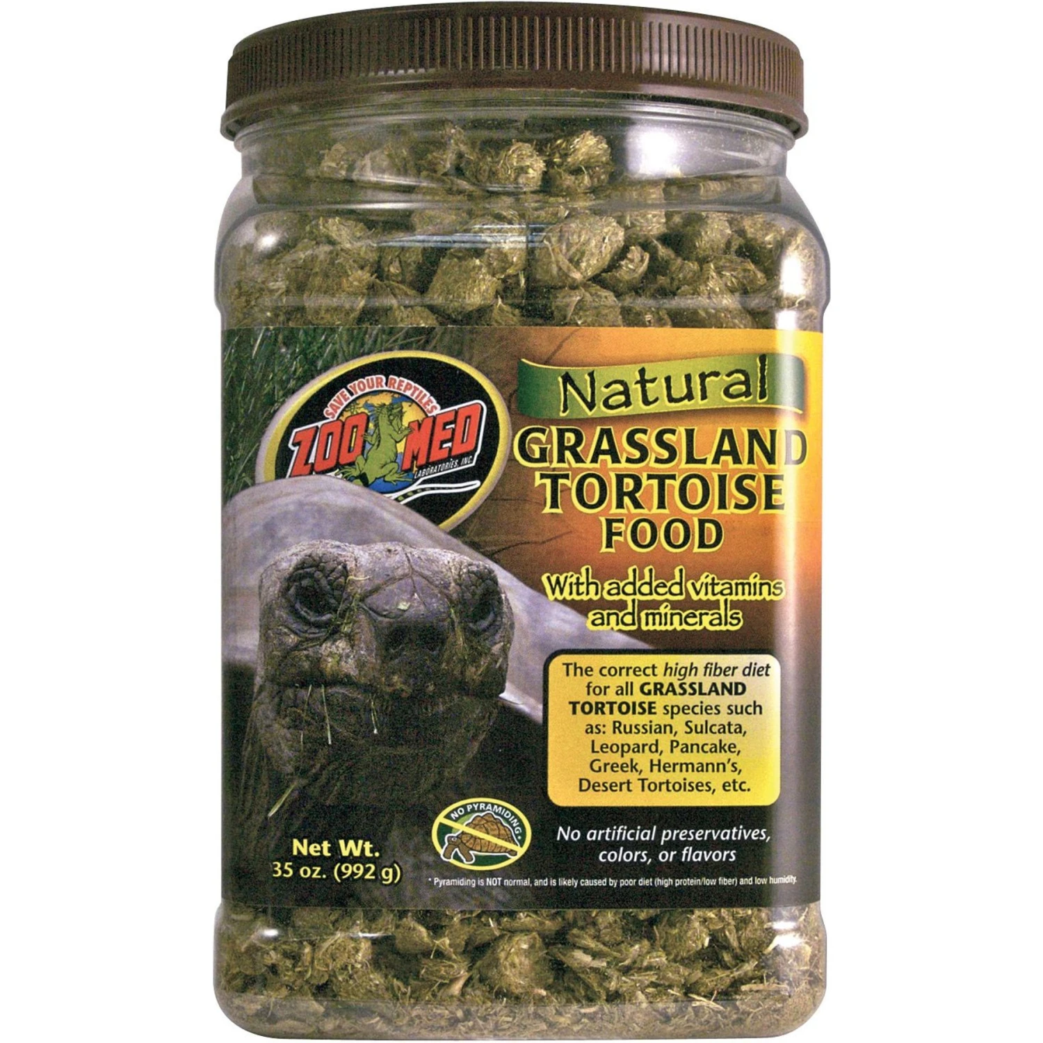 Zoo Med Natural Grassland Tortoise Food, 35-oz Pouch