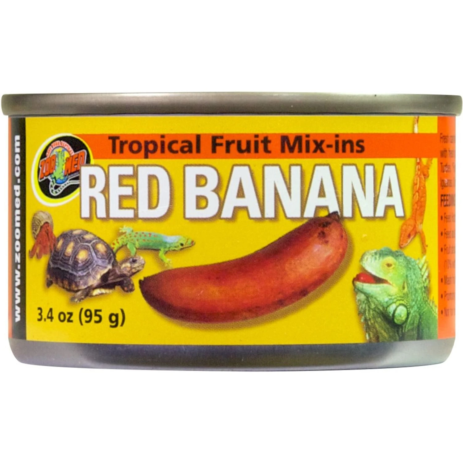 Zoo Med Tropical Fruit Mix-ins Red Banana Reptile Food, 4-oz Bag