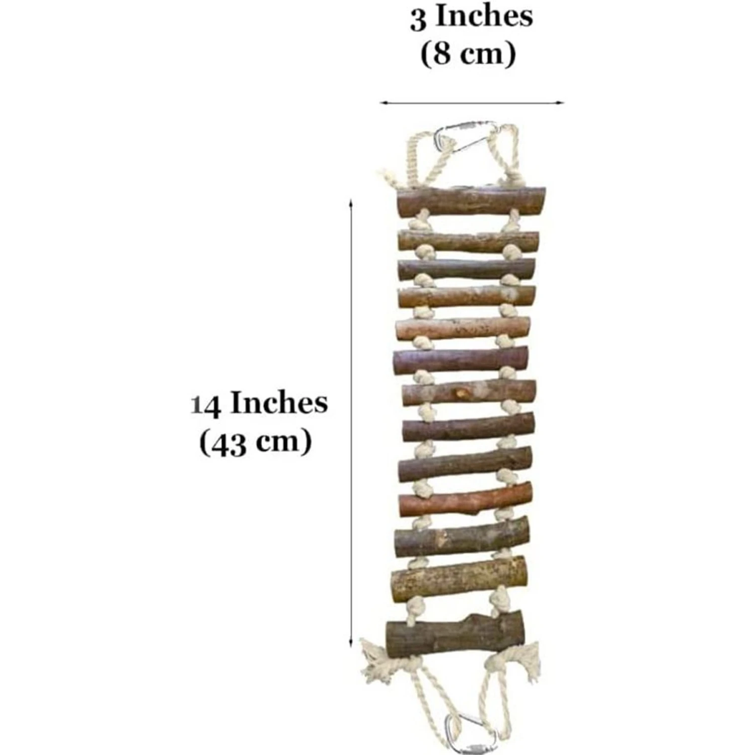 SunGrow Bearded Dragon & Leopard Gecko Wooden Ladder, Reptile Bridge Climbing Accessories - Image 4
