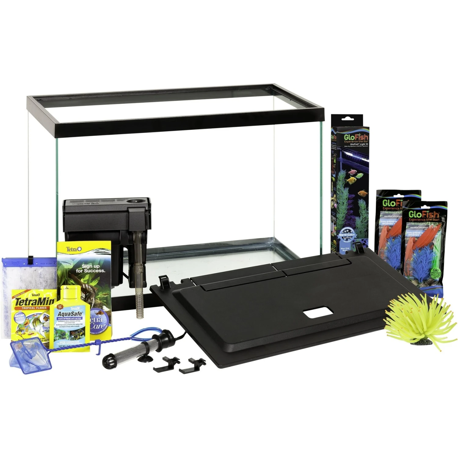 GloFish Decor Heater & Filter Aquarium Kit With LED Lights, 20-gal - Image 2