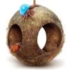 SunGrow Hanging Coconut Hide Hermit Crab & Crested Gecko Reptile Climbing Decor & Tank Accessories