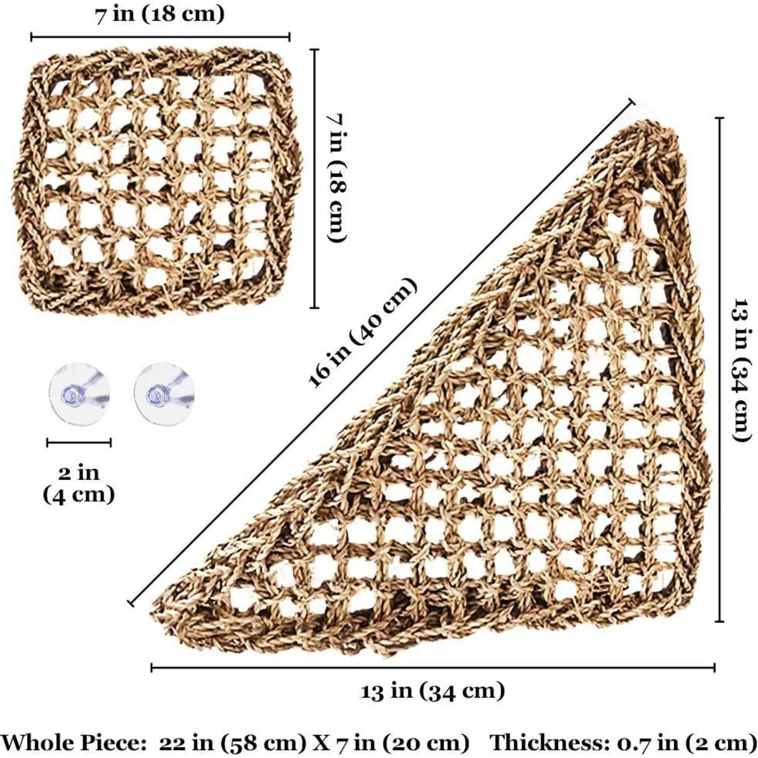 SunGrow Reptile Bearded Dragon & Lizard Climbing & Basking Lounger Hammock - Image 3