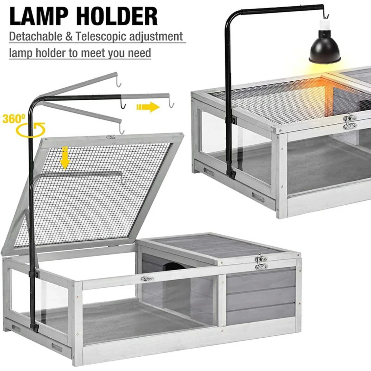 Aivituvin Wooden Tortoise & Reptile Habitat Cage - Image 5