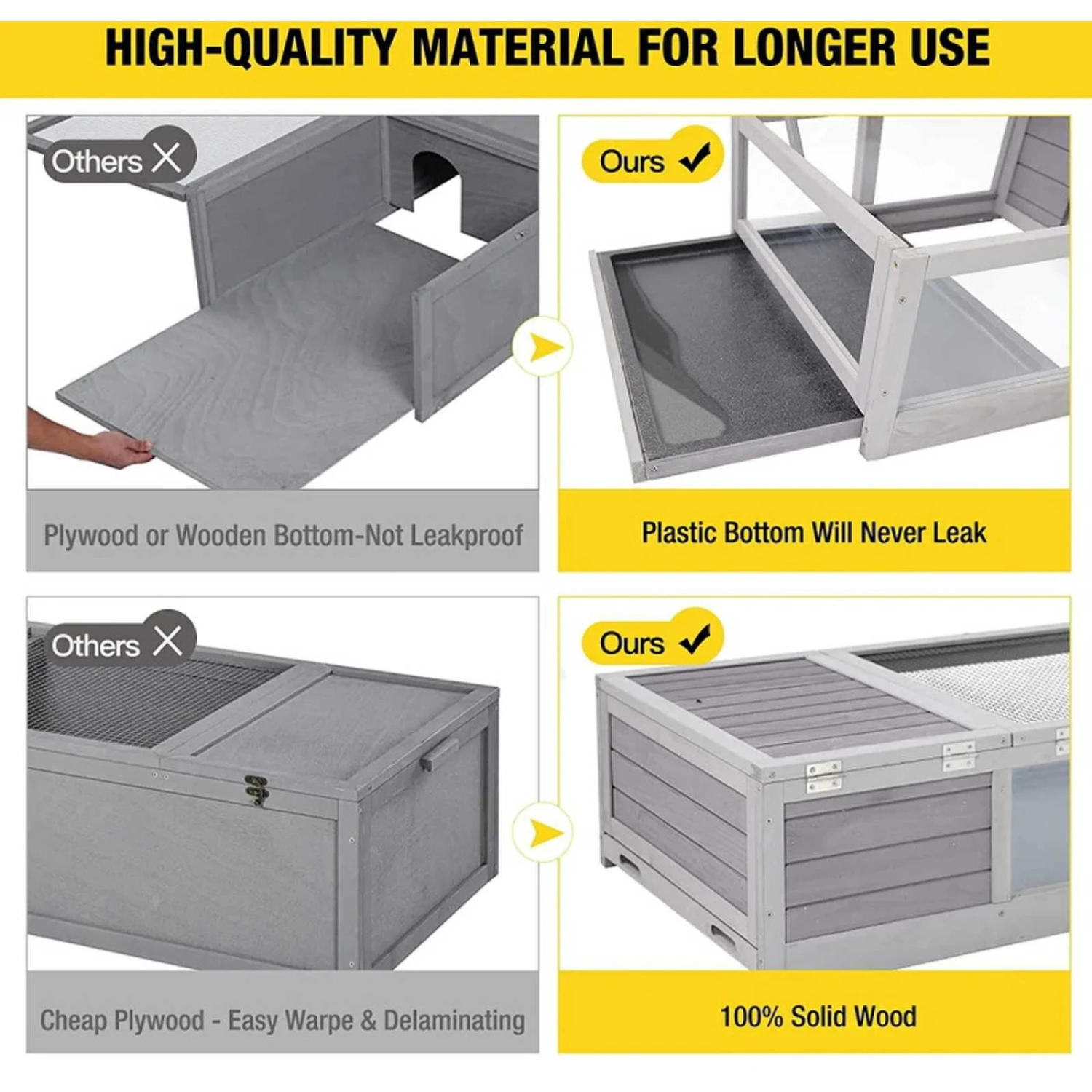 Aivituvin Wooden Tortoise & Reptile Habitat Cage - Image 6