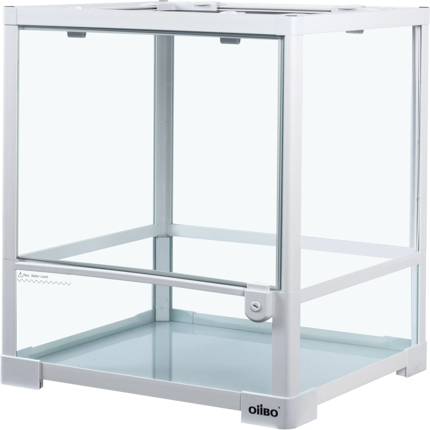 OiiBO Knock Down Single Door Glass Terrarium, White, 18-gal - Image 2