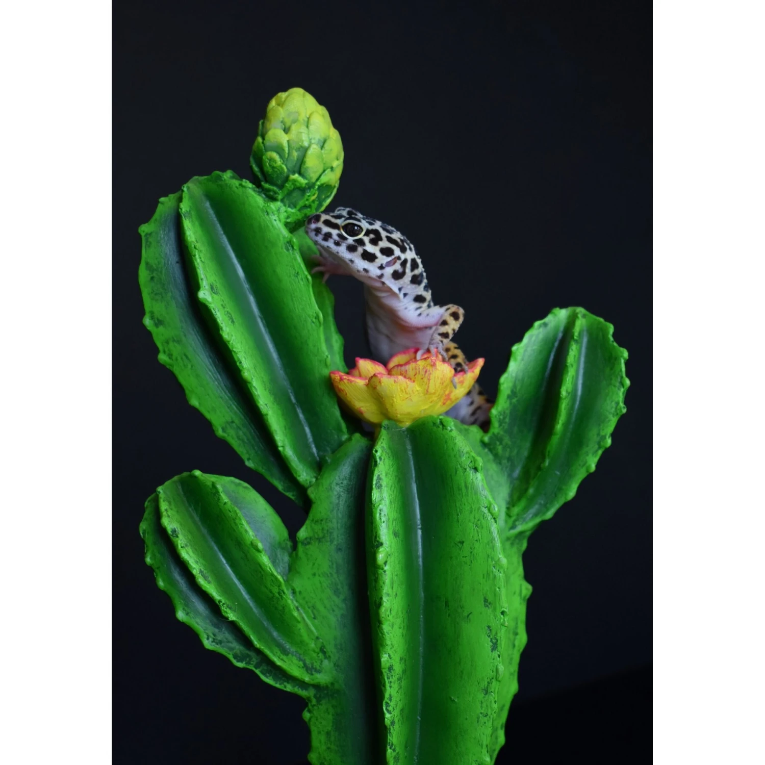 Komodo Cactus Flower Reptile Ornament, Green - Image 6