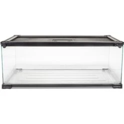 Zilla QuickBuild Terrarium With Easy Clean Bedding Tray, Black